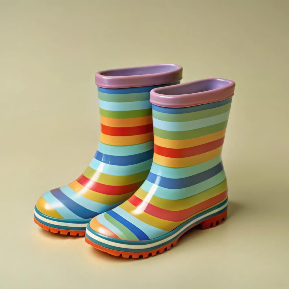 Rainbow Rain Boots