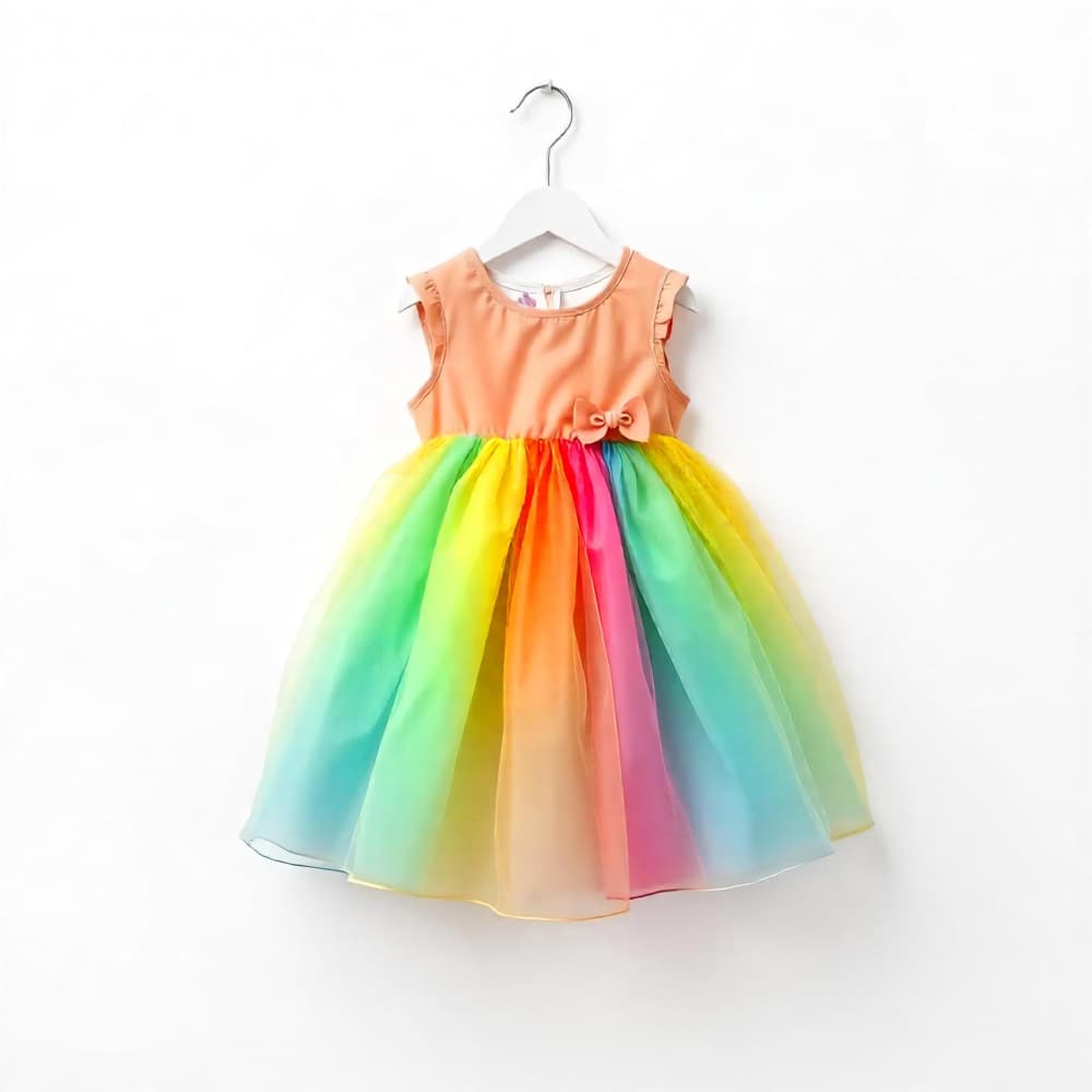 Rainbow Tulle Party Dress